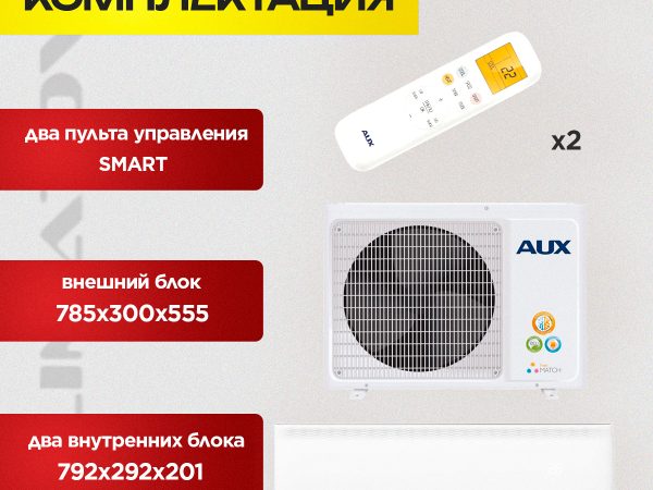 Мультисплит система с 3 внутренними блоками